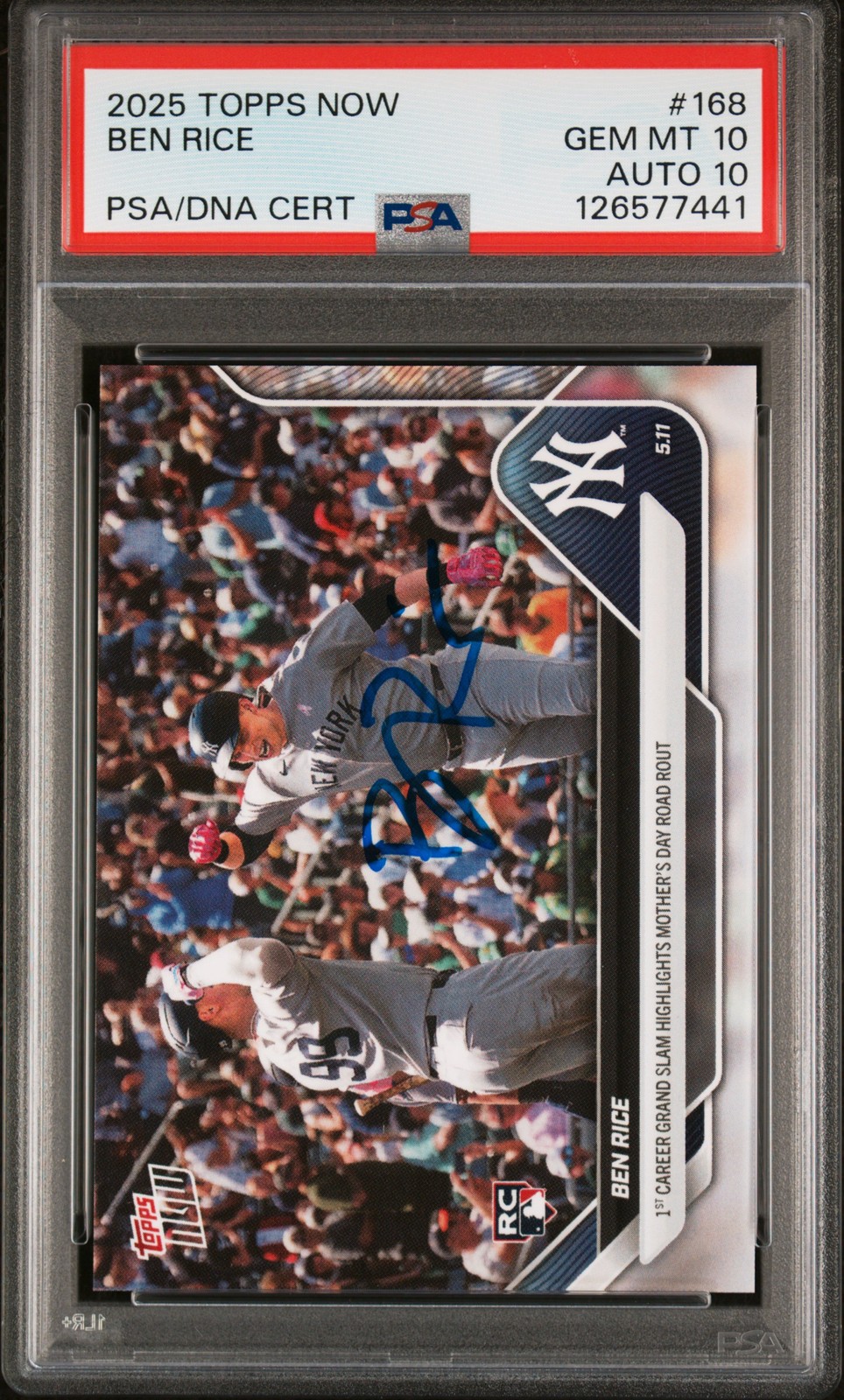 Topps Ben Rice front