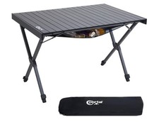 PORTAL Large Camping Table Folding 108x71cm Height Adjustable Picnic Table