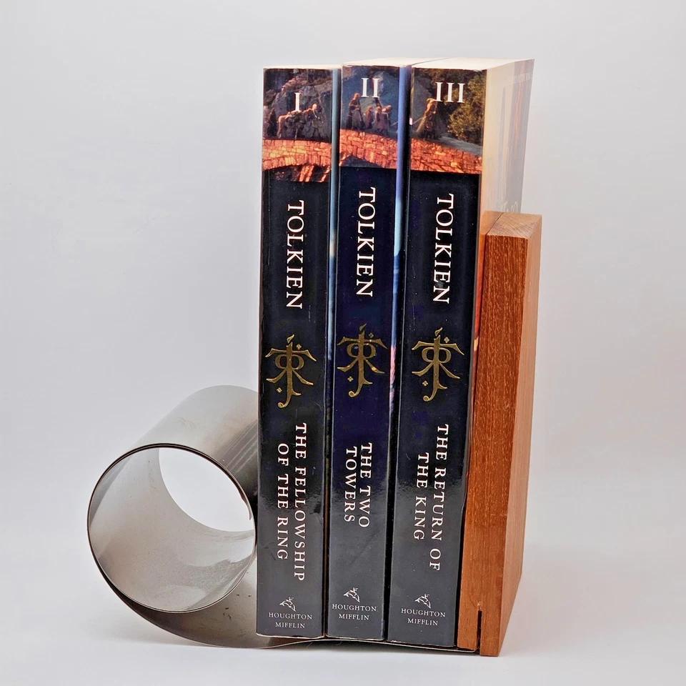 Vintage Mid Century Modern Teak & Stainless Steel Desk Organizer / Book Tidy - Image 3 of 4