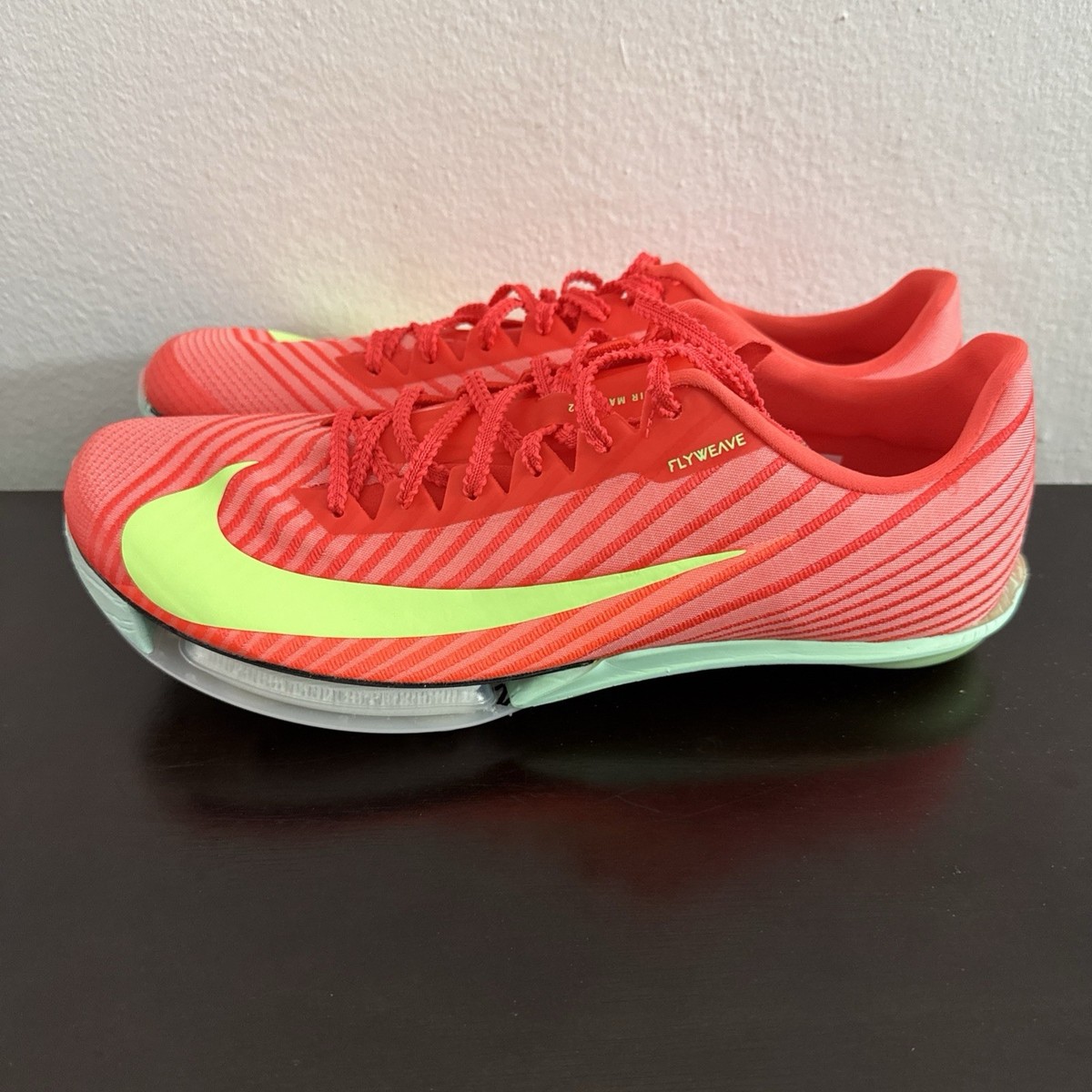 Nike Air Zoom Maxfly 2 Crimson Lime Track Field Sprint Spikes Mens 14 FD8395-600 Nike Maxfly 2 Bright Crimson FD8395-600 Men main image 4