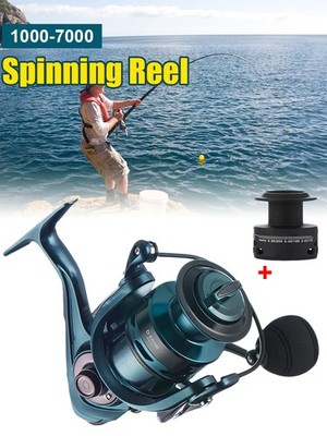 Metal Spinning Reel Shallow Spool No Gap Lure Sea Rock Fishing Reel