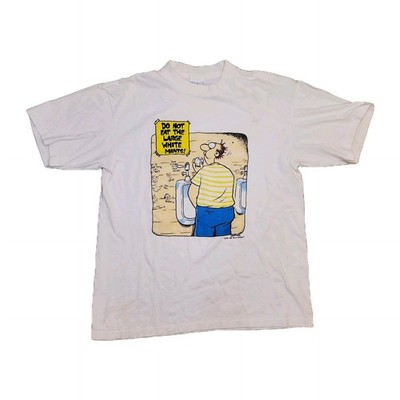 Vintage 90s Urinal Cake Mints  Comic T-Shirt L Single Stitch Premier Sportswear