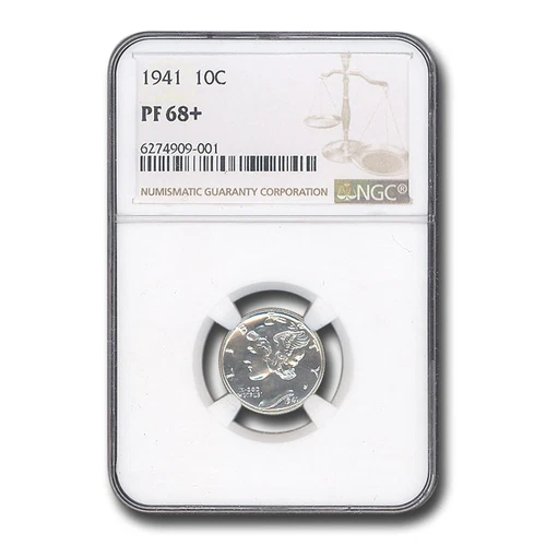 1941 Mercury Dime PF-68+ NGC