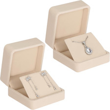 2 Pieces Velvet Earring Gift Box, Small Jewelry Storage Holder Display Boxes For