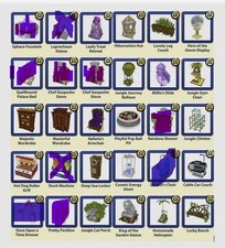 Webkinz Virtual Misc. items HTF please leave note reply to seller