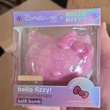The Cr me Shop x Hello Kitty Bath Bomb Sugar Berry Purple Vegan Hello Kitty Head