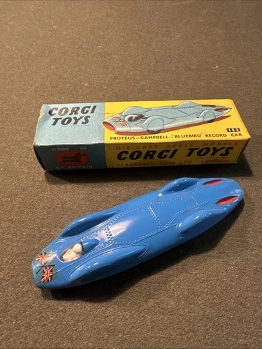 VINTAGE CORGI TOYS PROTEUS CAMPBELL BLUEBIRD Record 153 CAR in BOX!