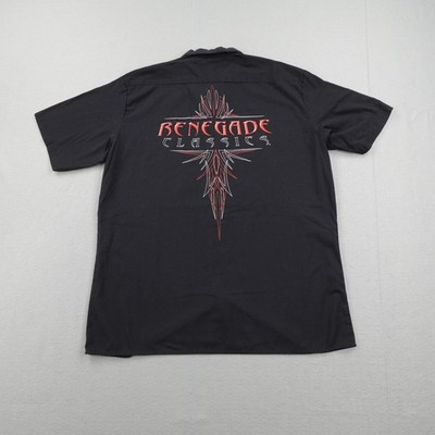 Dickies Shirt Mens XL Black Renegade Classics Biker Motorcycles Mechanic Work