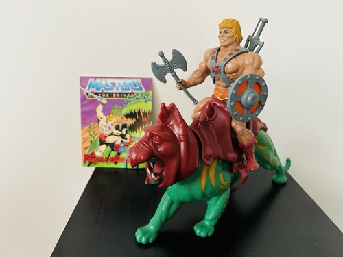MOTU 1982 HE-MAN & BATTLECAT COMPLETE VINTAGE MASTERS OF THE UNIVERSE