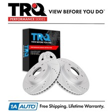 TRQ Front Brake Rotors Set For 2014-2018 Mazda 3 2016-2021 CX-3