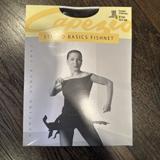 NIB Capezio Studio Basics Footed Fishnet Black Small/Medium