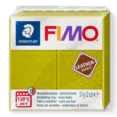 Staedtler FIMO leather-effect olive 57g Modelliermasse ofenhärtend Knetmasse