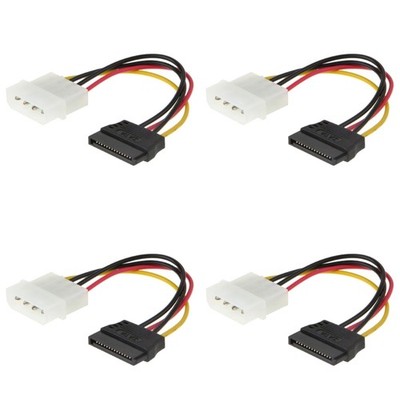 IDE 4Pin To 15Pin Female Power Cable 15p To 4p Floppy Drive Port Power Cable