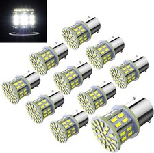 12V 1156 10 Pack Bright 1156 1141 1003 50-SMD White LED Bulbs For 10 Pack, 1