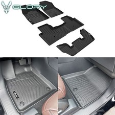 Fits 23-26 Honda Pilot Floor Mats All Weather 3d Front Rear Row Carpet Liner Tpe