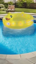 Jumbo 6ft Inflatable Supersized Duck Pool Party Float LED Lights Flashing Ducky