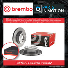 2x Brake Discs Pair Vented fits BMW X5 E70, F15 3.0D Rear 06 to 18 320mm Brembo