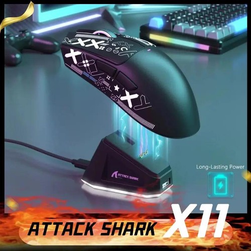 Attack Shark X11 Wireless Gaming Maus Ladestation Pixart Paw3311 Gaming Senso - Bild 12 von 26