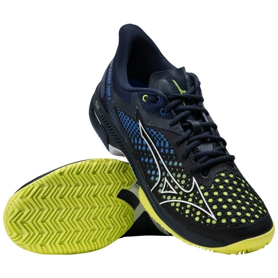 *NUEVO EN CAJA* ZAPATILLAS DE TENIS MIZUNO WAVE EXCEDER TOUR 5 AC PARA HOMBRE (AZUL MARINO/CAL) TALLA 9 Foto 3 de 4