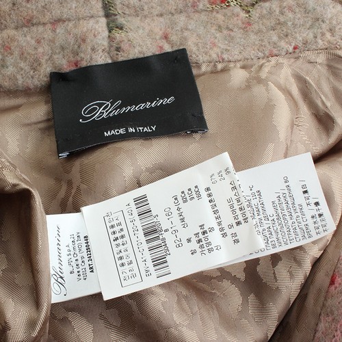 Cappotto BLUMARINE misto lana floreale con cintura 55, 66 70516396 - Foto 3 di 4