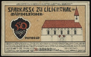 (F5637) Notgeld Sparkasse Lilienthal bei Bremen 1921