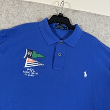 Polo Ralph Lauren Shirt Men XL Blue Pony Polo RLPC Yacht Club