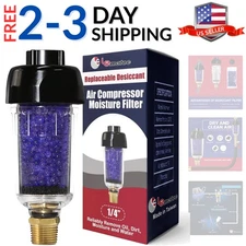 LEMATEC Compressed Air Dryer with Desiccant Filter System - Removes Oil, Wate...