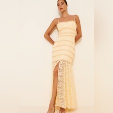 Anthropologie BLHDN Zoe Stretch Lace Midi Dress, EUC, Size: S