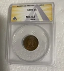 1896 Indian Head Cent MS 63ANACS Penny Uncirculated