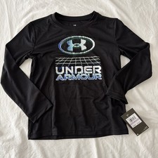 New Toddler Boys' Size 6 Under Armour Long Sleeve T-Shirt Black