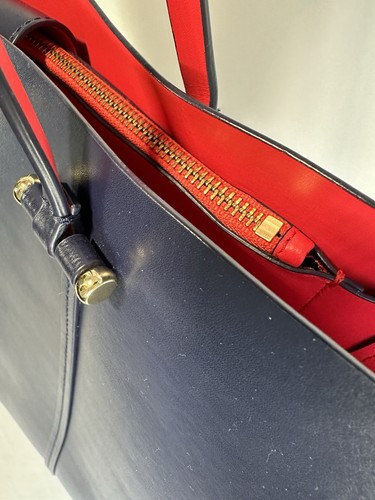 Kate Spade Navy Large Arbour Hill Elodie Leather Shopping Tote Bag - Picture 12 of 21