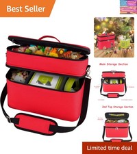 Toniebox Carrying Case: Stylish Red Organizer for Kids' Figurine  Audio Box