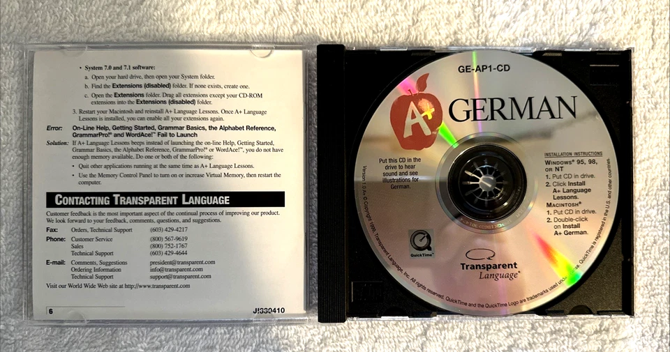 Transparent Language A+ GERMAN Learn German In 15 Easy Lessons (PC/Windows/Mac) - Image 3 of 3