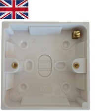 16mm Shallow Backbox for Electrical & Telecoms – Durable, White Surface Mount