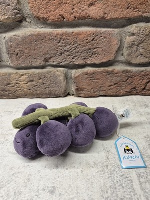 Original Jellycat Fabulous Fruit Grapes Retired Brandneu mit Etikett 