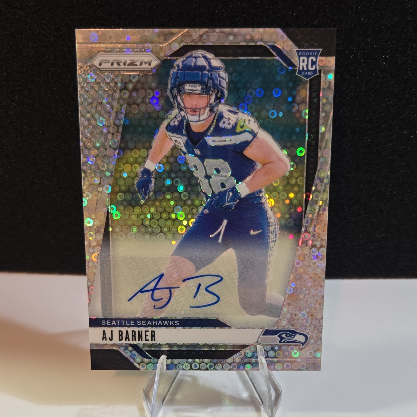 AJ Barner Panini Prizm #304 Autograph-No Huddle