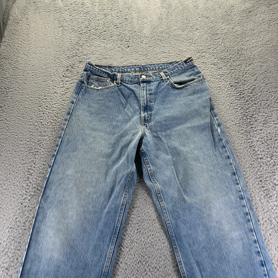 Vintage Polo Ralph Lauren Jeans Mens 34x32 Blue Denim Straight Baggy Loose Fit - Image 2 of 4