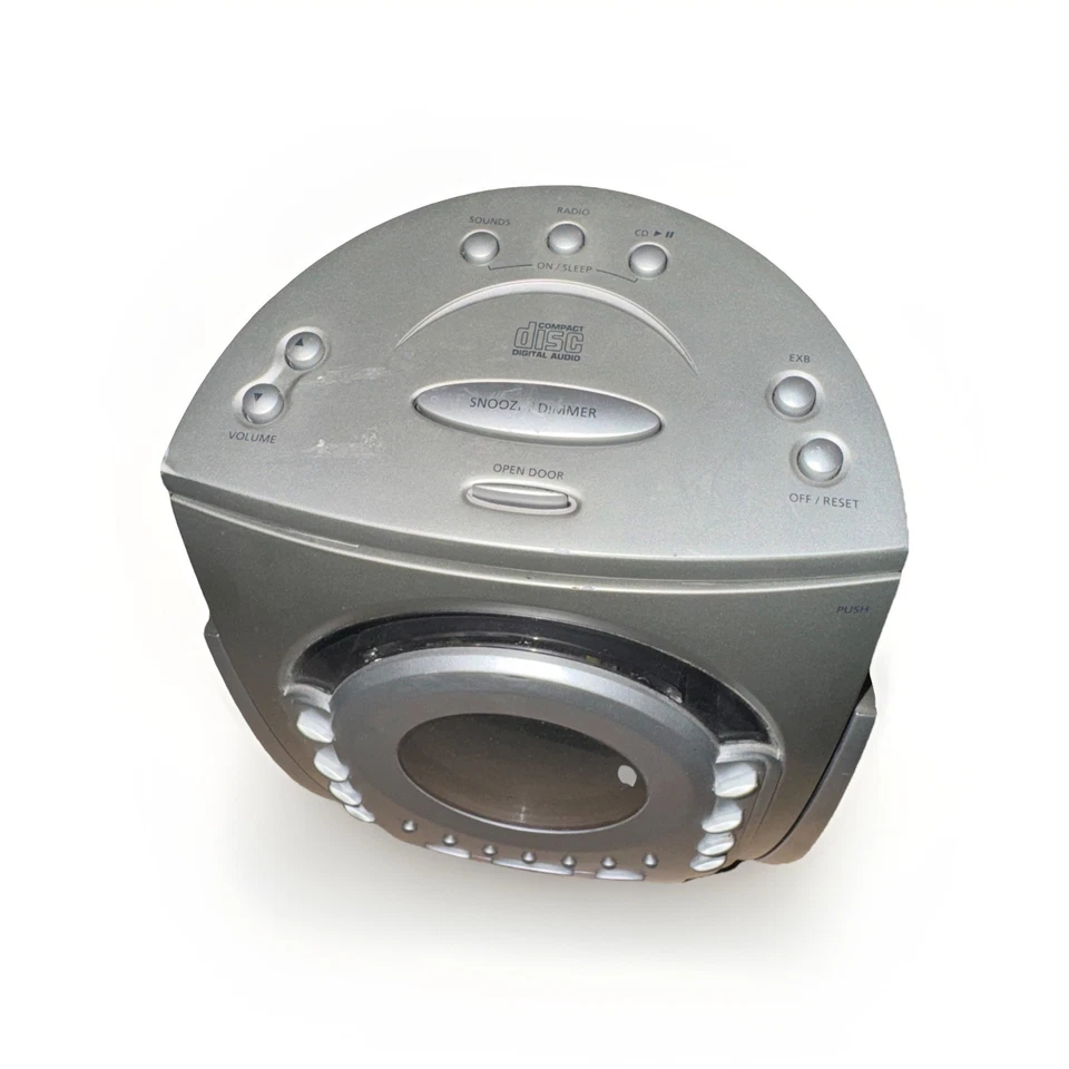 Timex T621T Nature Sounds Reproductor de CD Reloj Despertador Radio-Probado Funciona y Suena Bien Foto 4 de 4