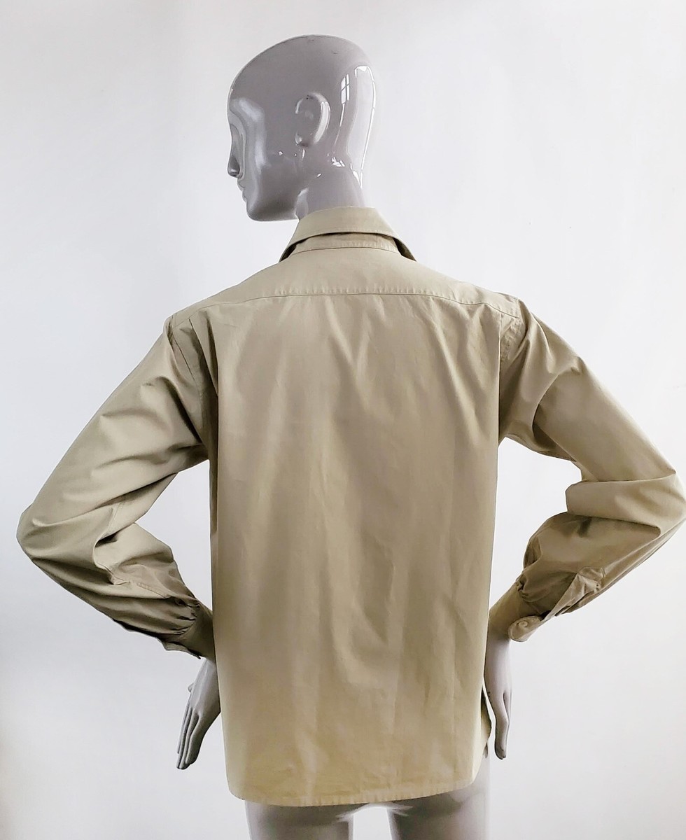 VTG Early 70s Saint Laurent Rive Gauche Khaki Cotton Safari