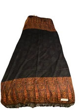 Pashmina Scarf Wrap 100% Pashmina Shawl Scarf Wrap Black NEW Fringe 
