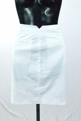 Diane Von Furstenberg White Denim Fitted Pencil Skirt Size 8 NWOT $395 |  eBay