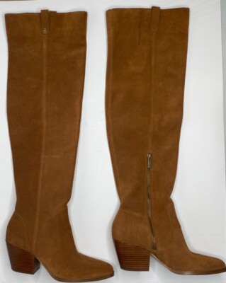 Michael Michael Kors Womens Bodkin Over-the-Knee Pull On Boots Amber Brown Sz 8