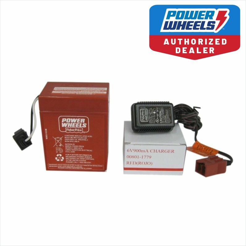 00801-0712  6v Red Battery And Charger Pack Fisher Price Gen