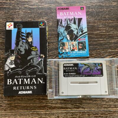 Used Konami 1993 BATMAN RETURNS Nintendo Super famicom SNES Japanese Retro game 