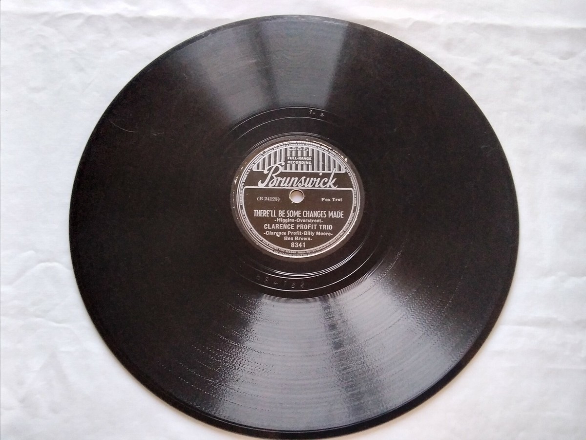 Clarence Profit Trio 78rpm Single 10-inch Brunswick Records #8341