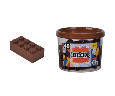 Simba Androni Blox 40 Klemmbausteine braune 8er Steine in Dose Neu
