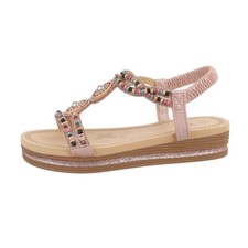 Keilsandaletten Damenschuhe 9806 Ital-design In Champagner