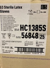KimTech 56848 HC1385S G3 Sterile Latex Gloves Sz 8.5 -case of 200 EXP 2026-02