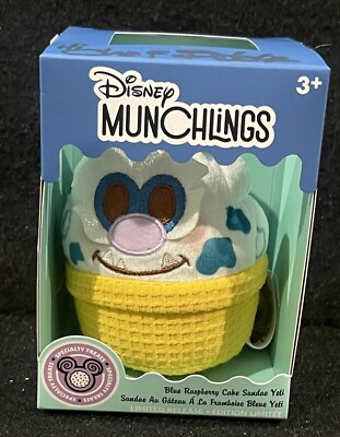 Disney Munchlings Plush Yeti Blue Raspberry Cake Sundae LR Signed By Artist New