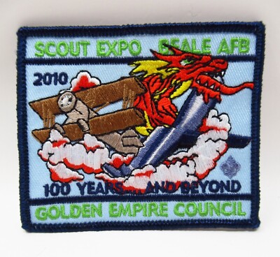 Boy Scout Patch 2010 Scout Expo Beale AFB Golden Empire Council Dragon Jet
